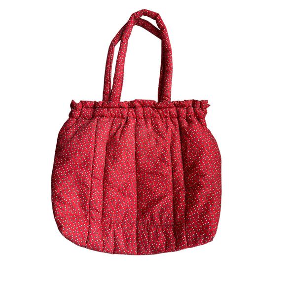 Holdings Vintage Red Quilted Tote Bag – Made in Marblehead, MA - Cottagecore - Picture 1 of 7